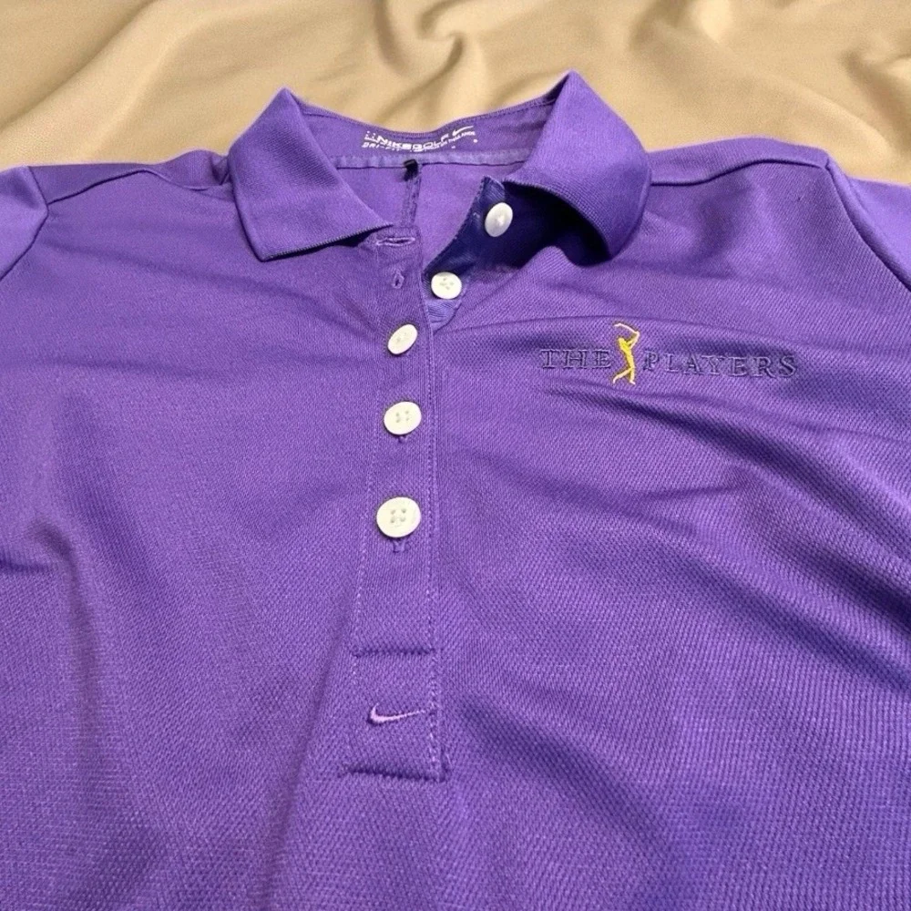 Women's Nike Golf Dri-FIT Purple Polo Shirt Size L The Players TPC‎ Sawgrass - Picture 3 of 9